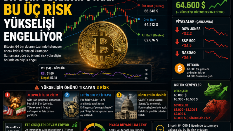 Bitcoin’de Kritik Uyarı: Yükselişi Engelleyen 3 Büyük Risk