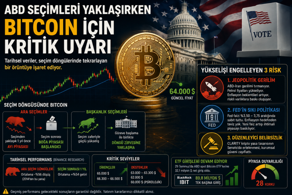 ABD Seçimleri Yaklaşırken Bitcoin İçin Kritik Uyarı: Tarih Tekrar Edecek mi?