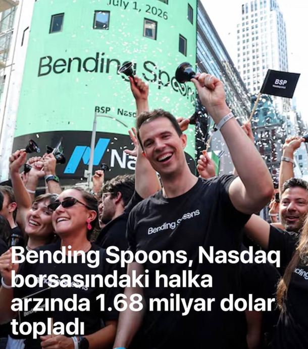 Bending Spoons, Nasdaq Halka Arzında 1,68 Milyar Dolar Topladı