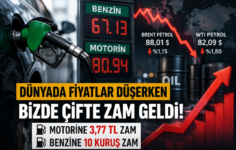 Motorine 3,77 TL Zam Geldi! Bazı İllerde Litre Fiyatı 84 TL’ye Yaklaştı