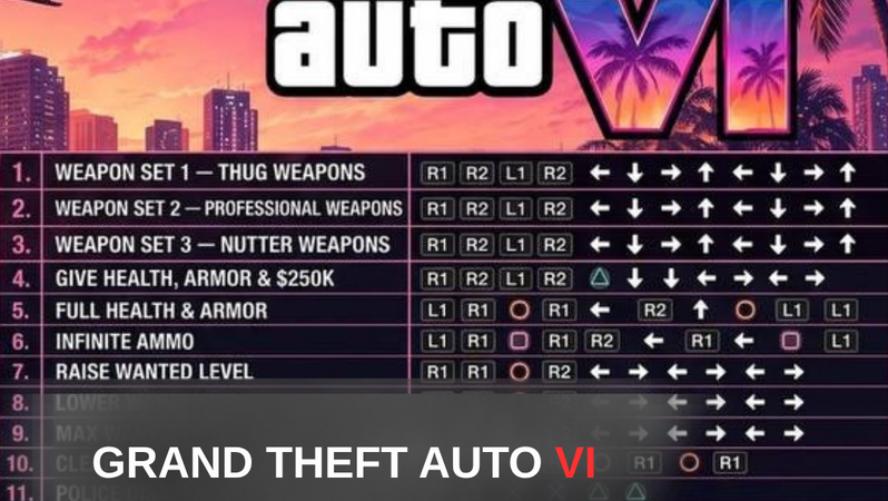 GTA 6 Hile Kodları Ortaya Çıktı mı? Sosyal Medyadaki Liste Gerçeği Yansıtmıyor