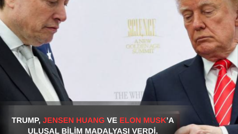 Trump, Elon Musk ve Jensen Huang’a Ulusal Bilim Madalyası Verdi